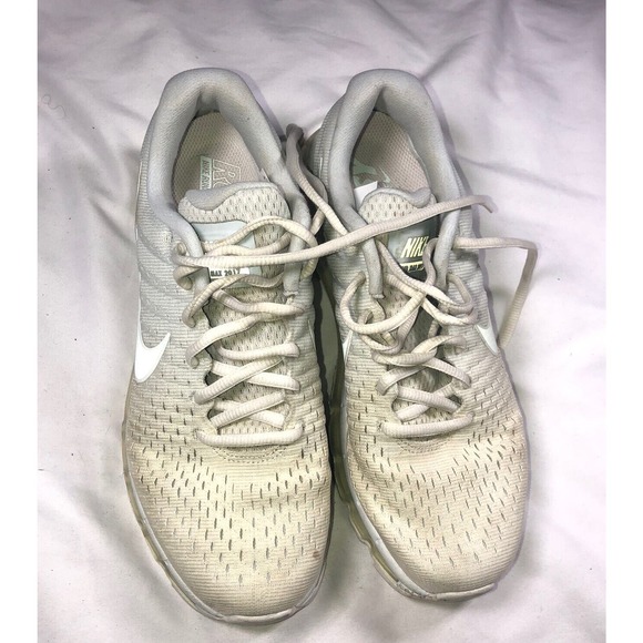 Nike Air Max 2017 Running Sneakers Platinum White Gray 849560-005 Women‎ Size 9 - Picture 3 of 9